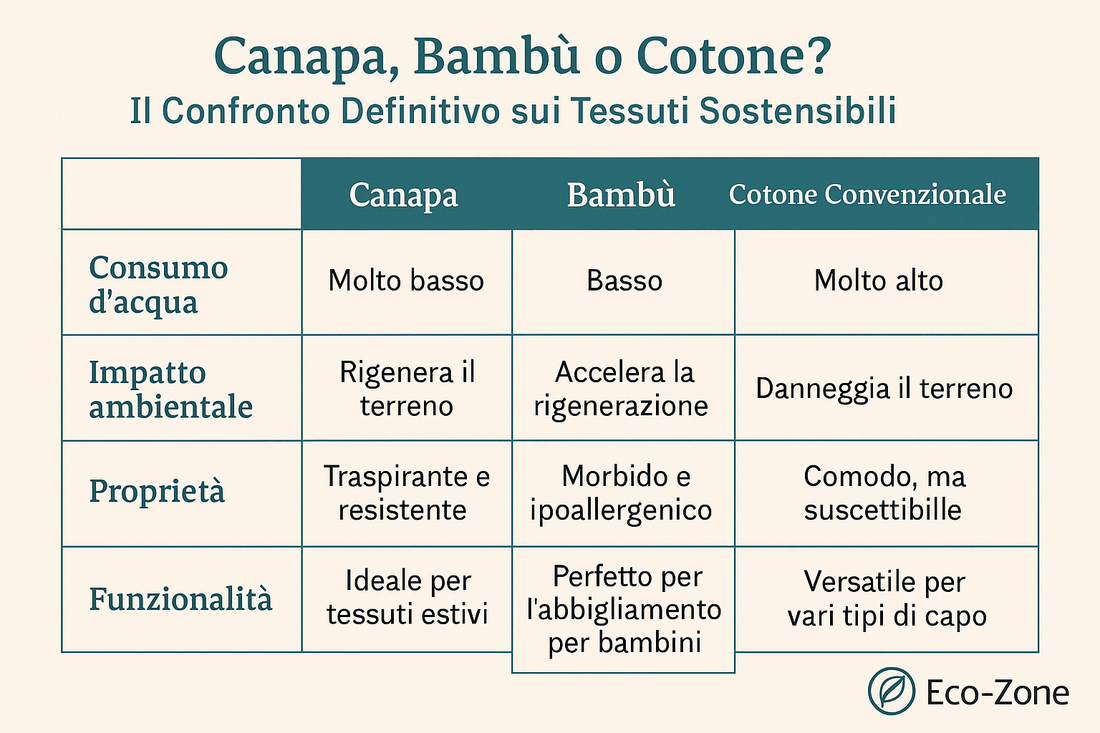 Canapa, Bambù o Cotone? Il Confronto Definitivo sui Tessuti Sostenibili - Eco-Zone.it
