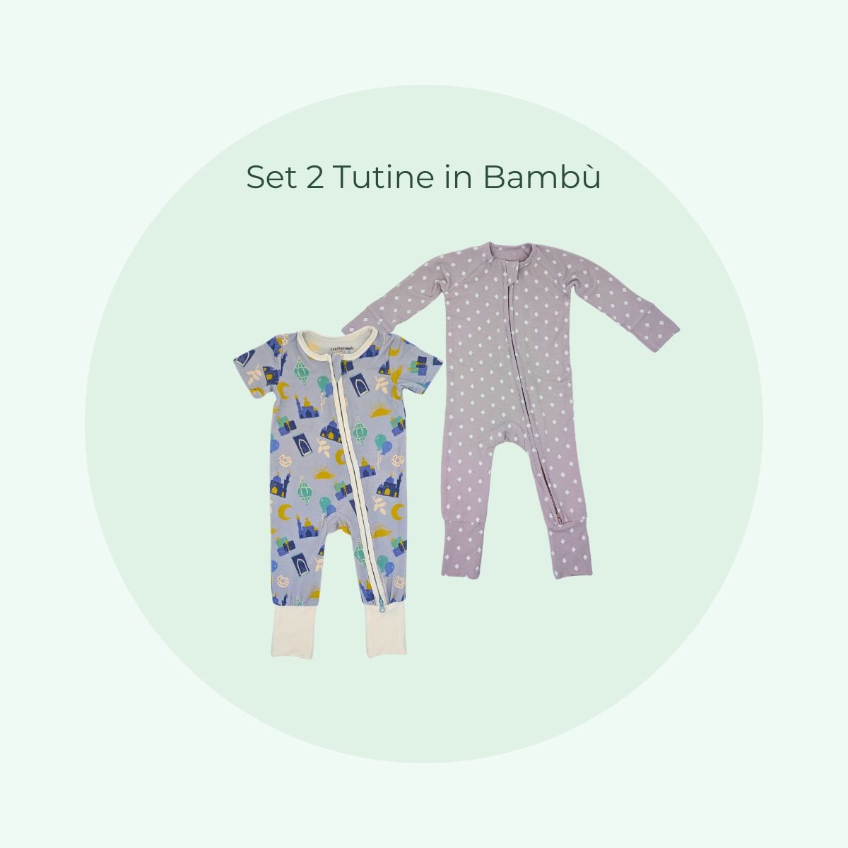 Set 2 tutine in bambù per neonataTutina neonataabbigliamento neonato eco