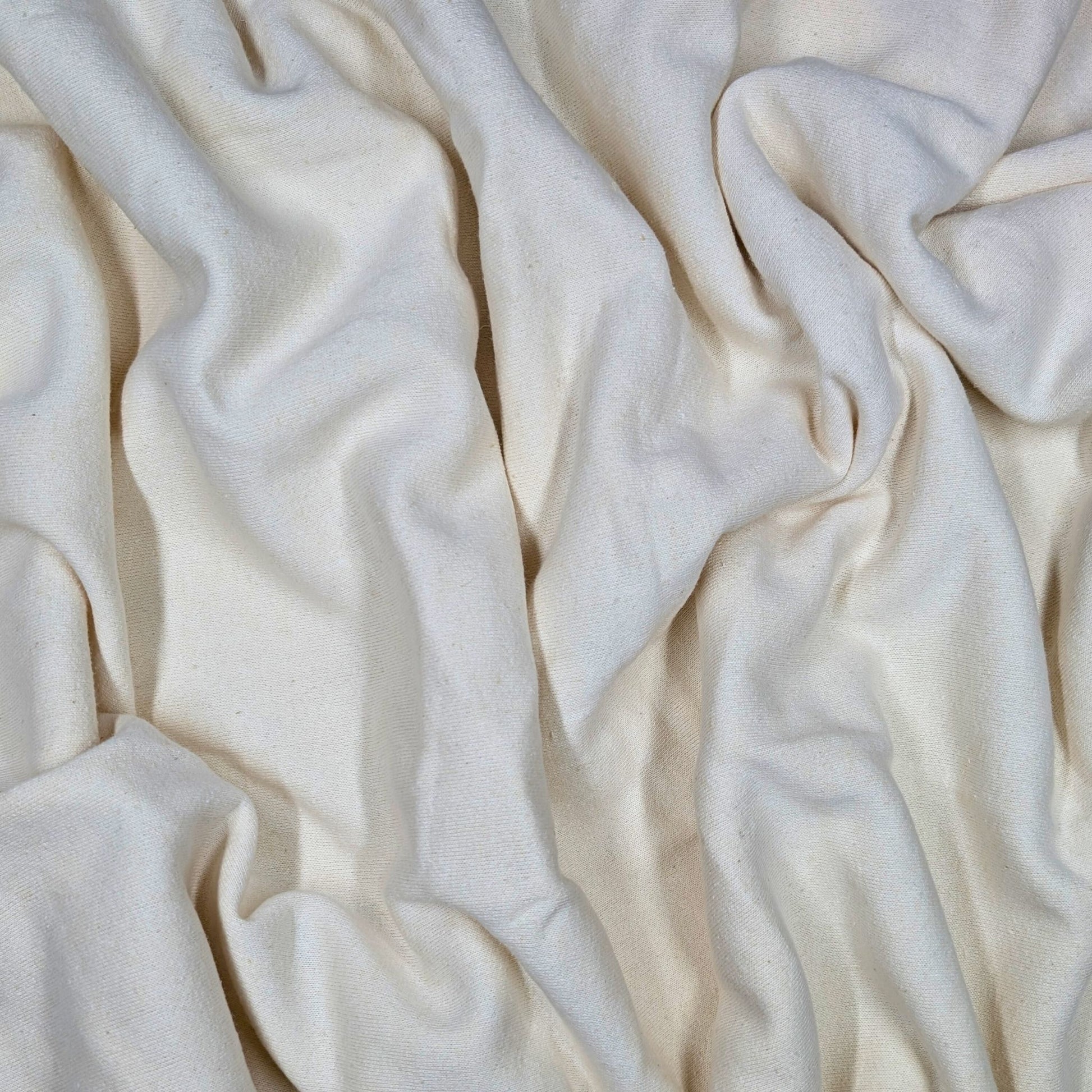 Tessuto Fleece in Canapa e Cotone Organico drappeggiato - Morbido e traspirante