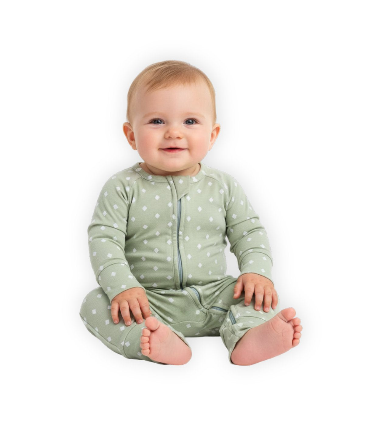 Tutina per neonato in bambù con zip, morbida e traspirante, ideale per pelli sensibili – Eco-Zone